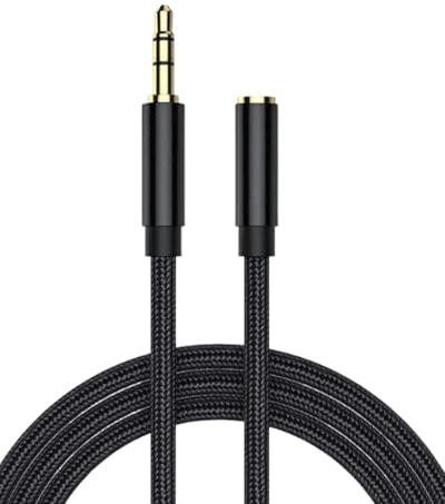 LUDHEP 2m Cavo Jack Audio Stereo AUX Prolunga 3,5mm Cavo Audio Estensione Connettori Metallo Smartphone Tablet Cuffie HiFi Ricevitore
