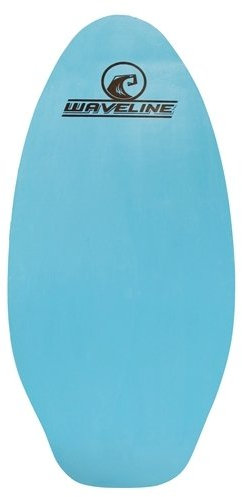 Waveline Neon Skimboard aus Holz (Größe und Farbe wählen) (Blau, 76,2 cm)