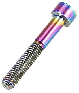Demeras Bike Stem Titanium Bicycle Headset Stem Thread 30/35/40 Bicycle Long Screw Accessory(M6x40-Colorful), Bicycles and spare parts