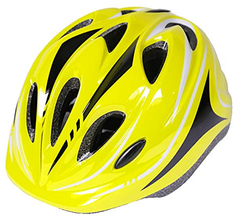 Kinderfahrradhelm, Sporthelm, Verstellbarer, atmungsaktiver Multifunktions-Kopfschutz. Fahrrad ist EIN Leichter Helm für Jungen und Mädchen im Alter von 7 bis 12 Jahren. 49-59 cm (Gelb)