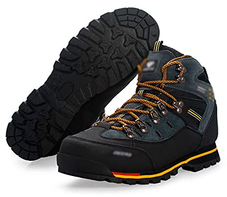 GUOANFG Botas De Montaña De Trekking Transpirables Neakers Zapatos De Senderismo Impermeables para Hombres Zapatillas De Gamuza,B-46 EU