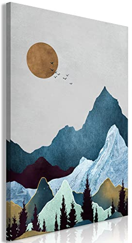 murando Cuadro Acústico Nordic Style 60x90 cm espuma acústica absorbe | sonido aislamiento lienzo de 1 pieza Impresión Artística Decoración de Pared Boho mármol Paisaje