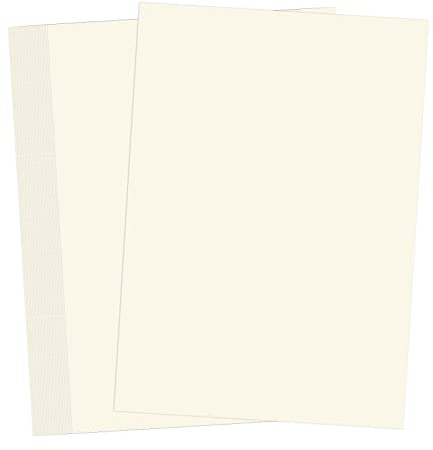 40 Sheets Cream Card A4 350gsm, Ivory Card Coloured Craft Cardstock for Business, Cardmaking, Invitations, Stationery Printing, Arts and Crafts