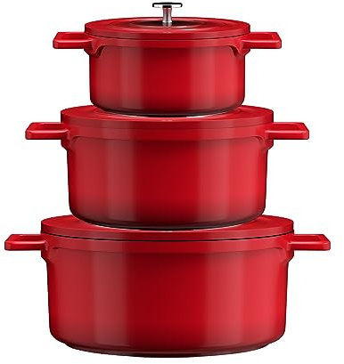 Topfset Homelux Kochtopf Set Induktions Töpfe Set mit Glasdeckel, mit Antihaftbeschichtung, für alle Herdarten, Spülmaschinengeeignet(20&24&28cm)