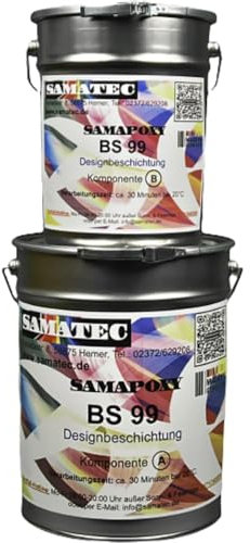 Designbeschichtung Designboden Verlaufsbeschichtung Verlaufsbodenbeschichtung 2K Epoxy Bodenbeschichtung SamaPoxy BS99 1Kg (RAL 3012 Terracotta)