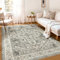WITSHOCK Teppiche Wohnzimmer 180x270cm: Jahrgang Boho Teppiche Schlafzimmer, Waschbarer Kurzflor-Schlafzimmer Teppich, Rutschfester, für Küche, Flur, Esszimmer-Braun