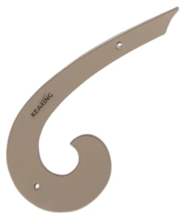Règle courbe française 30,5 cm en acrylique transparent pour les designers, les tailleurs et les amateurs de couture