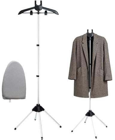 Naqqios Soporte De De De Ropa - Ratería De De De Plegable, Herramienta De Cuidado De Telas Portátiles | Marco De Soporte Ajustable con Guante De Planchado, Asistente De Extracci