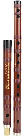 OEBUAFI Flauta de bambú con Llave C, Juego de Flauta Exquisita con Sonido Completo con Protector para Examen de Grado, 26,4x1,1 Pulgadas