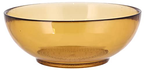 BITZ Kusintha - Ensaladera grande de cristal (24 cm), color ámbar