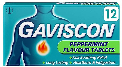 Gaviscon Peppermint Flavour Tablets 12 Chewable Tablets