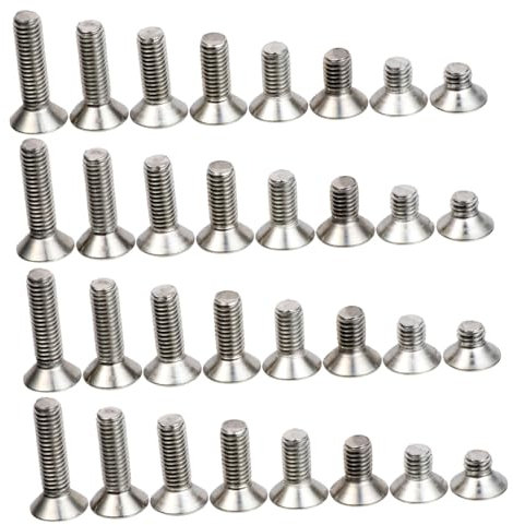 Gatuida 80pièces Vis à Tête Ronde Pour Métal Boulons Hexagonaux Acier Inoxydable Fixations Standard Pour Travaux De Construction Et Bricolage Intérieur Extérieur