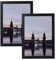 LYYYYX Wooden Picture Frame 5x7IN-13x18cm Black Photo Frame with Perspex Set of 2 Certificate Frame Freestanding and Wall Mountable