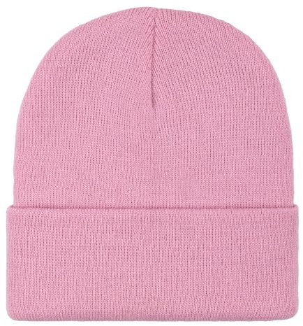 The ScotchMan Herren Damen Outdoor Beanie Strickmütze Wollmütze Einheitsgröße Rosa