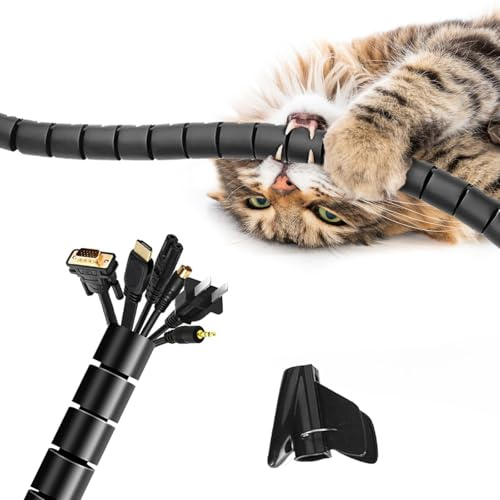 Cubre Cables para Mascotas y niños – 2 Unidades Organizador de Cables Flexible y Resistente | Ideal para esconder Cables TV y Ocultar Cables en casa