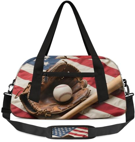 Baseball Gear Duffel Bag for Kids Overnighter Small Duffle Bags for Boys & Girls, Sleepovers and Travel Duffel Bag for Kids, Carry-On Size & Ideal for School Practice or Sport Gym Bags