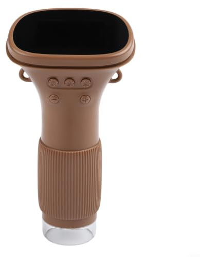 Microscope numérique grossissement 1000x, écran HD IPS 2 MP avec 8 lumières LED, microscope USB portable pour l'éducation des enfants et pour Windows pour Mac (marron)