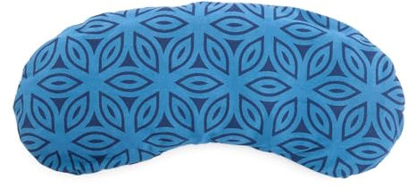 Bodhi Morbido cuscino per gli occhi in cotone | Imbottitura in semi di lino biologico e lavanda biologica | Vegano | Maschera per gli occhi per yoga, relax e meditazione | Lotus, blu