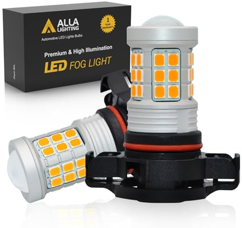 Alla Lighting PG20/4 Base 12188NAC1 PSY24W LED Front Turn Signal Lights Bulbs Upgrade, Golden Yellow