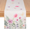 Opopark Blumen Tischläufer,Tischdecke Modern Sommer Tischläufer,Tischdecke aus Leinenstoff,Frühling Küche Esstisch Dekoration,Tisch Dekoration Drinnen Party Dekor 33x180 cm/13 * 71