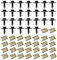 Juego de 30 clips para tuercas de chapa, 30 juegos de clips de guardabarros, tuercas de fijación, tornillos de carrocería, abrazaderas hexagonales, clip de metal para coche