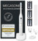 MEGASONEX Ultraschall-Zahnbürste M8 Set - Mit 2 Vibrations-Stufen - zusätzlich inkl. 4x Bürstenköpfe Medium
