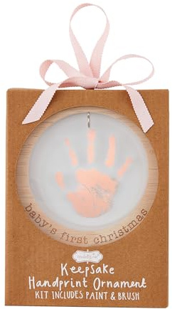 Mud Pie Pink Handprint Ornament