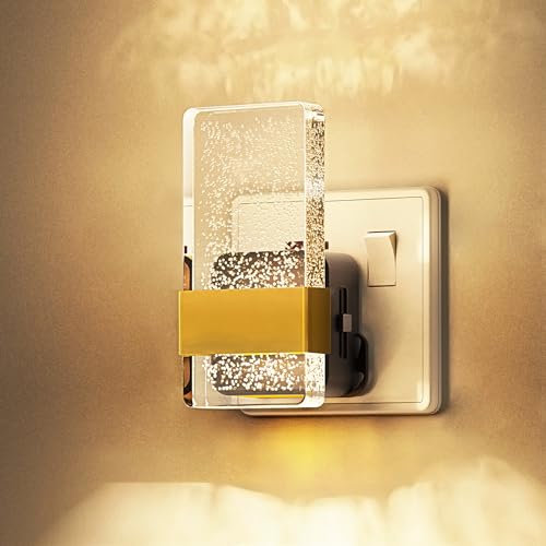 LOHAS-LED Night Light, Plug in Night Light with Dusk-to-Dawn Sensor, 0-100LM Dimmable, Warm White 3000K, Modern Nightlight Plug in Wall for Hallway, Bathroom, Stairway