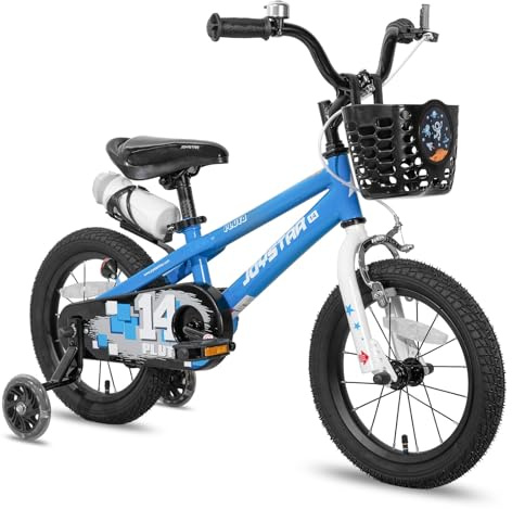 JOYSTAR Pluto 16 Pouces vélo pour Enfants pour Les garçons et Les Filles de 5 à 7 Ans. Bleu