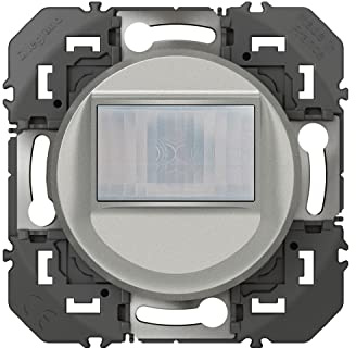LEGRAND | Interruptor automático universal Composable sin neutros 100W Led Dooxie Alu, Detección de movimiento por infrarrojos, montaje en pared empotrado, control remoto posible