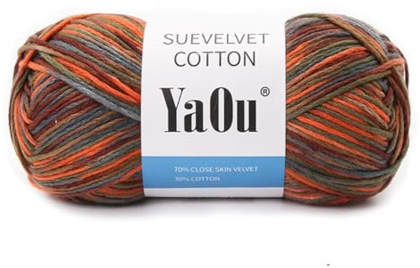 8 st 8 trådar gradient färgat silkesgarn blommig bomullsgarn mellanviktig ull DIY handstickgarn, 19