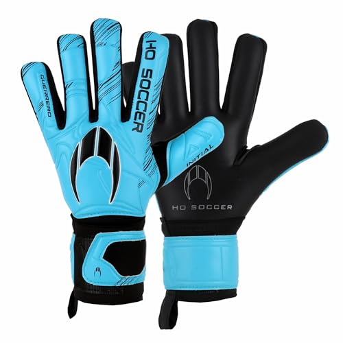 HO Soccer Guerrero Initial Blue Team Guantes de Portero, Unisex Adulto, Azul/Negro.