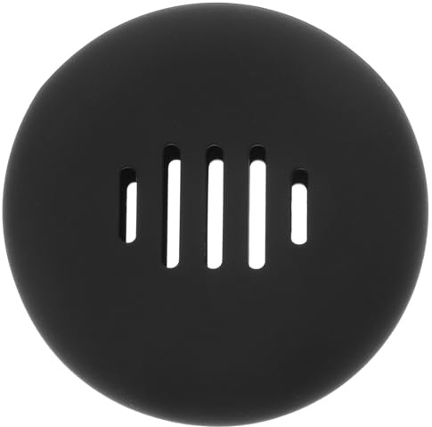 Lurrose Estuche Portátil de Silicona Negro para Borlas y Esponjas de Maquillaje, Organizador Compacto para Polvo Adecuado para Viajes y Camping