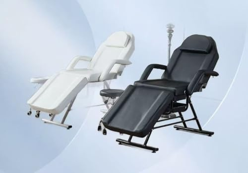 QLUORUIL Multifunctional Folding Beauty Bed and Chair, Dual-Purpose Beauty Salon Massage Bed, Micro-Plastic Surgery Therapy Bed, Permanent Makeup and Tattoo Chair(Black)