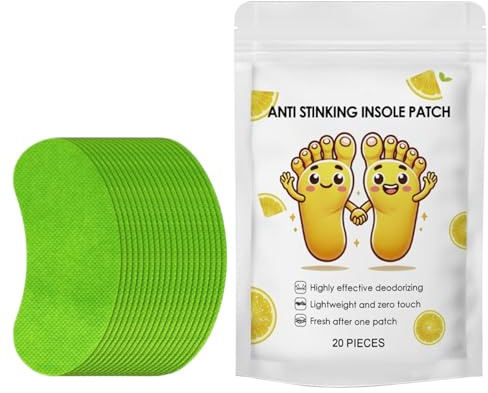 Schuh-Geruchsentferner-Pflaster - 20er-Set | Langanhaltende Frische | Sticker Für Sneaker & Stiefel, SchweißAbsorbierende Einlegesohlen-Pads Für Die Ganze , Einfache & Materialschonende Anwendung