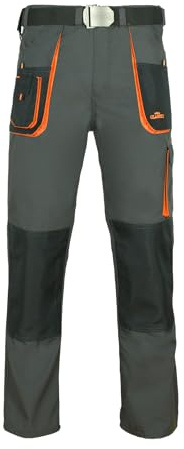ART.MAS Arbeitshose Multifunktion Bundhose Cargo Handwerker 270g/m2, Classic (50, Graphit/orange)