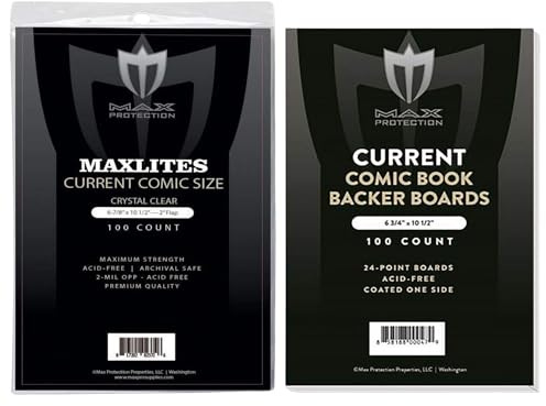 Max Protection Maxlite Current Comic Bags & Boards (100)