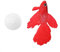 Beta Fische Künstlich,Kunststofffisch, schwimmende Fische, künstliche bewegliche Fische, Ornament-Dekorationen für Aquarium, Fisch-Haustierbedarf (roter Betta-Fisch)