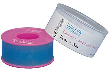 TOUCHMED Cerotto in Silicone su Rocchetto - cm 2x5 mt - Aderisce delicatamente alla Pelle - Previene lesioni da sfregamento - Riposizionabile - Confezione da 1 Pezzo