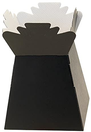 Floralcraft Black Hand-Tied Living Vase Florist Bouquet Box, Presentation/Transporter Box/Flower Plant Aqua Boxes, (Pack of 20)