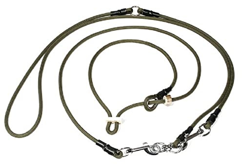 Mystique Hunting Profi Umhängeleine 6mm mit Zugbegrenzung L 325cm Khaki