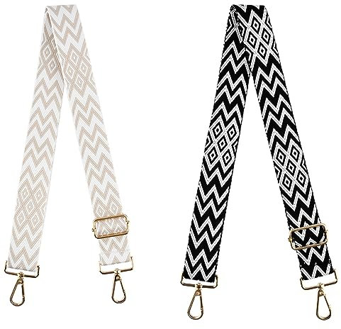 CENBEN 2 Stück Taschengurte zum Wechseln 3,8cm Verstellbarer Schultergurt Taschengurt Bunter 75-145cm Längenverstellbarer Tragegurt,Schulterriemen für Handtaschen,Damen Taschen,DIY Zubehör