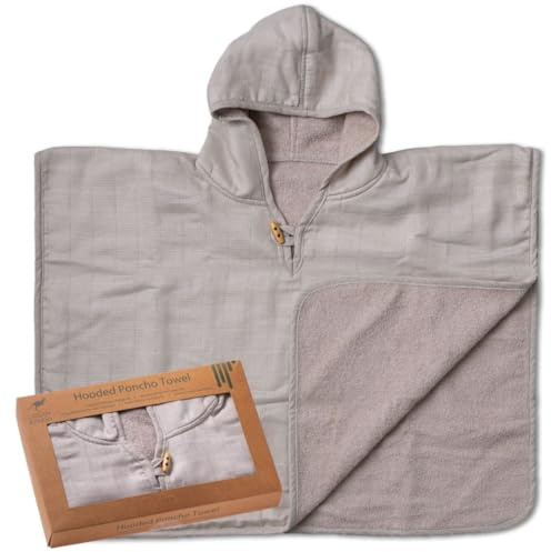 Urban Kanga Poncho da Bagno Neonato con Cappuccio Mussola e Spugna