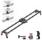 NEEWER 60cm Slider Fotocamera in Fibra Carbonio+Testa Sfera 360°/Phone Clamp/Supporto Action Cam, Carrello Dolly con 4 Cuscinetti e Gambe Regolabili, Compatibile con GoPro Insta360 iPhone Android,CS2M