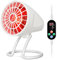 Hoakya Infrarotlampe, 150W Infrarot Wärmestrahler, Rotlichtlampe Wärmelampe mit 10-90min Timer & 90° Einstellbarer Winkel, Table Infrarotlichtlampe, Infrarotleuchte Wärmestrahler fur Heimat (Weiß)