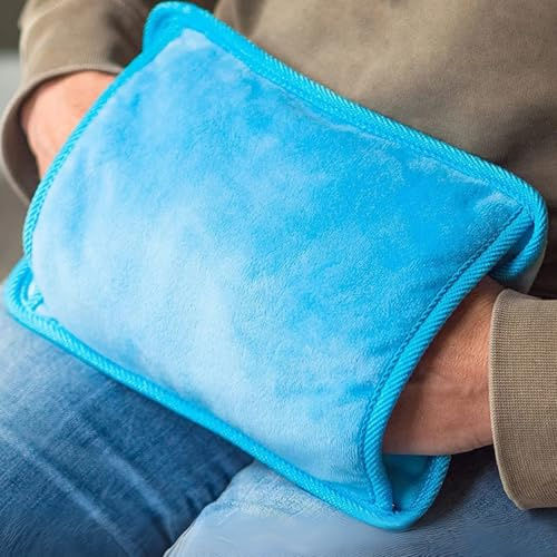 Marco Paul Blue Blue Electric Hot Water Bottle Rechargeable - Perfect for Hand Warmer and Pain Relief - 30cm X 20cm Electric Heat Pad for Period Pain - Compact and Portable Heating Pad for Home Use