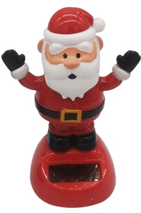 Solar Powered Dancing Toys Christmas, Solar Dancing Figures for Car, Shaking Head Santa Claus for Car, Swinging Santa Claus Toy for Dashboard Home Office Desktop Decor