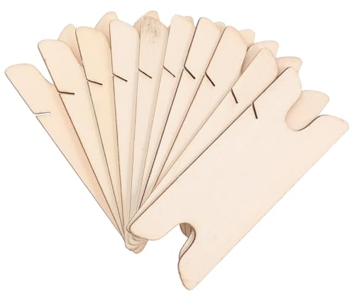 BELLIFFY Lot de 10 Navettes à Tisser en Bois Portables, Outils de Tissage Multifonctions pour Projets DIY et Artisanat, pour Débutants et Professionnels