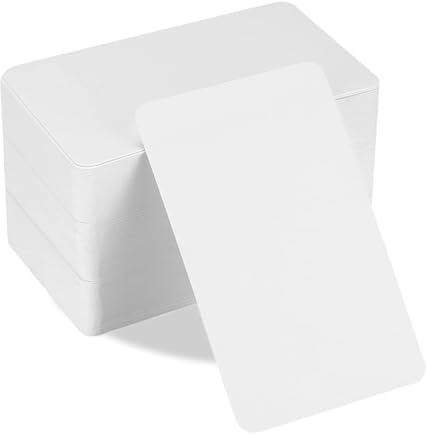 Oyiclyea 200 Pieces Small Blank Paper Message Note Business Cards, White Business Message Cards, Double Sided, 9 x 5.5cm, Gift Tags, Small DIY Paper Tags for Home Office