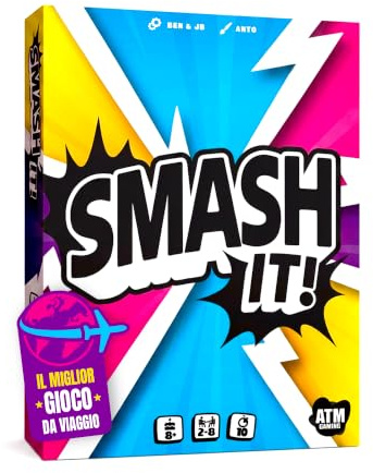 ATM Gaming Smash It – Gioco da tavolo per famiglia e amici – Gioco di carte di rapidità e divertimento – Da 2 a 8 giocatori – Partite da 10 minuti – Idea regalo - Il gioco da viaggio ideale